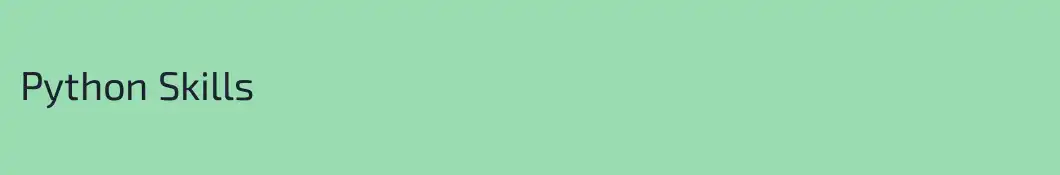 Python Skills